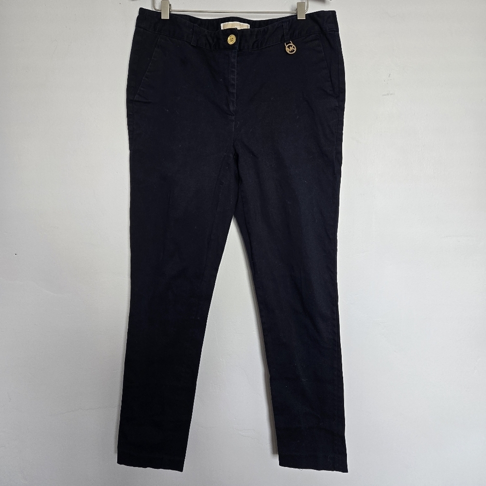 Micheal Kors Slim Fit Navy Blue Trousers - Picture 1 of 8